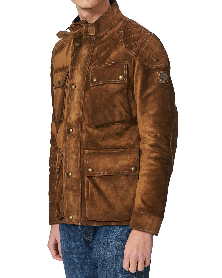 Herr | Jackor | Belstaff | Fieldbrook Suede Jacket Light Camel