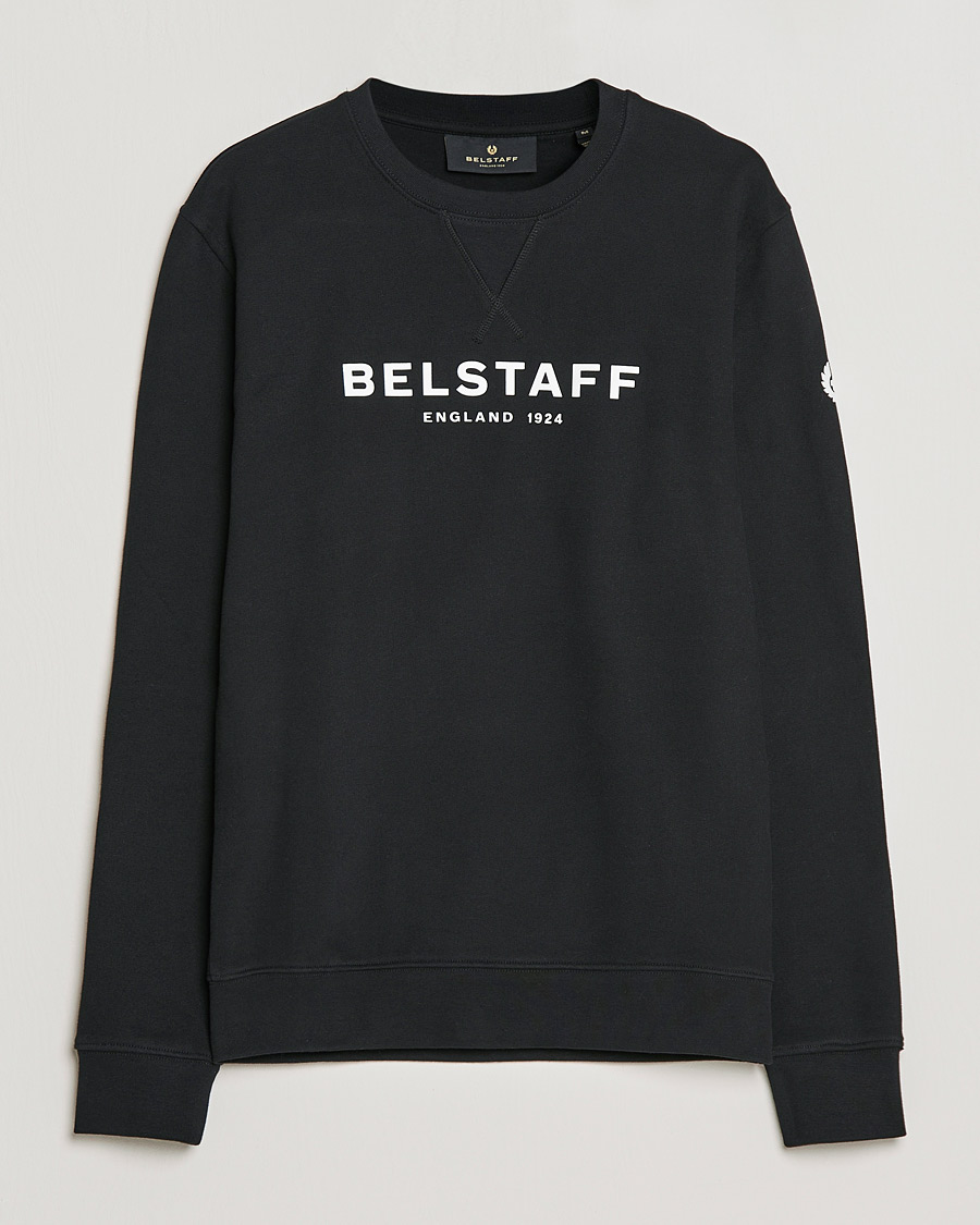 Herr | Tröjor | Belstaff | 1924 Crew Neck Logo Sweat Black