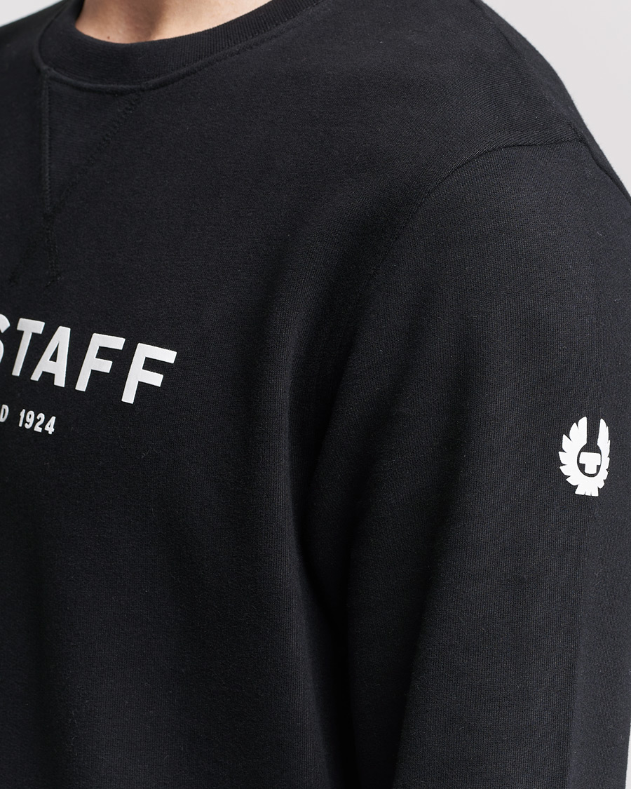 Herr | Tröjor | Belstaff | 1924 Crew Neck Logo Sweat Black