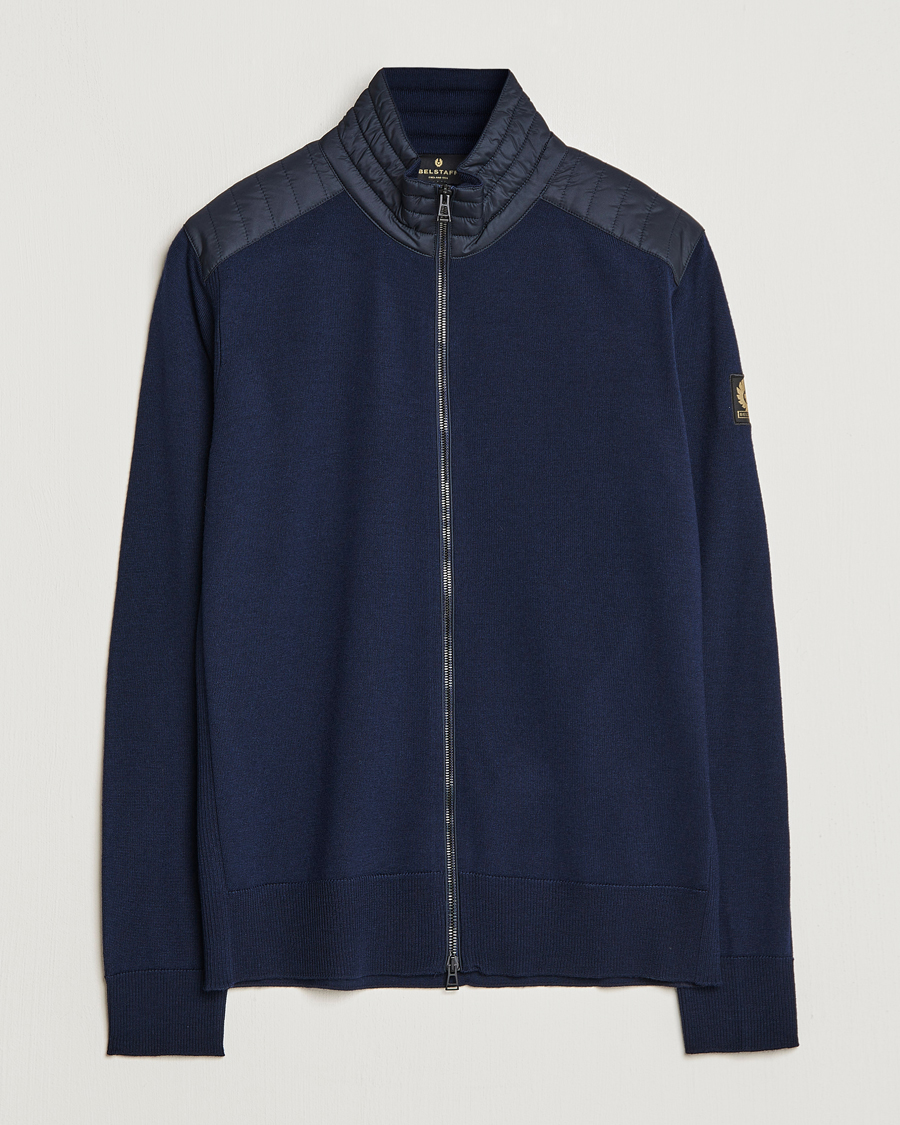 Herr | Tröjor | Belstaff | Kelby Zip Cardigan Navy