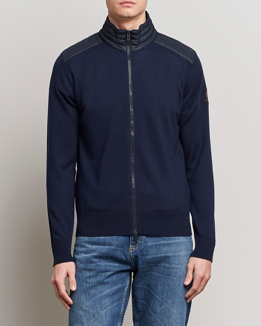 Herr | Tröjor | Belstaff | Kelby Zip Cardigan Navy
