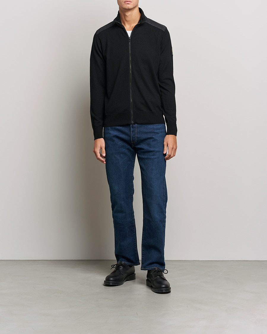 Herr | Tröjor | Belstaff | Kelby Zip Cardigan Black