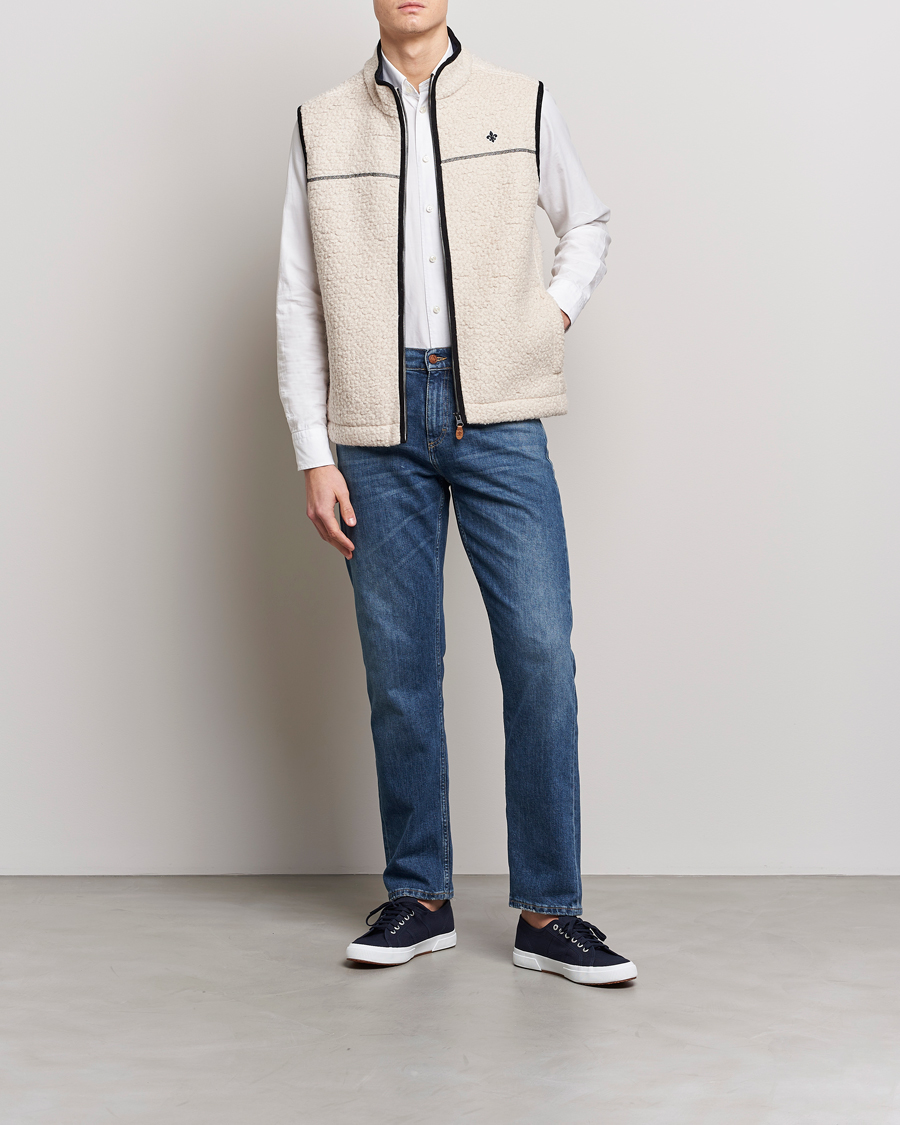 Herr | Västar | Morris | Whitfield Pile Vest White