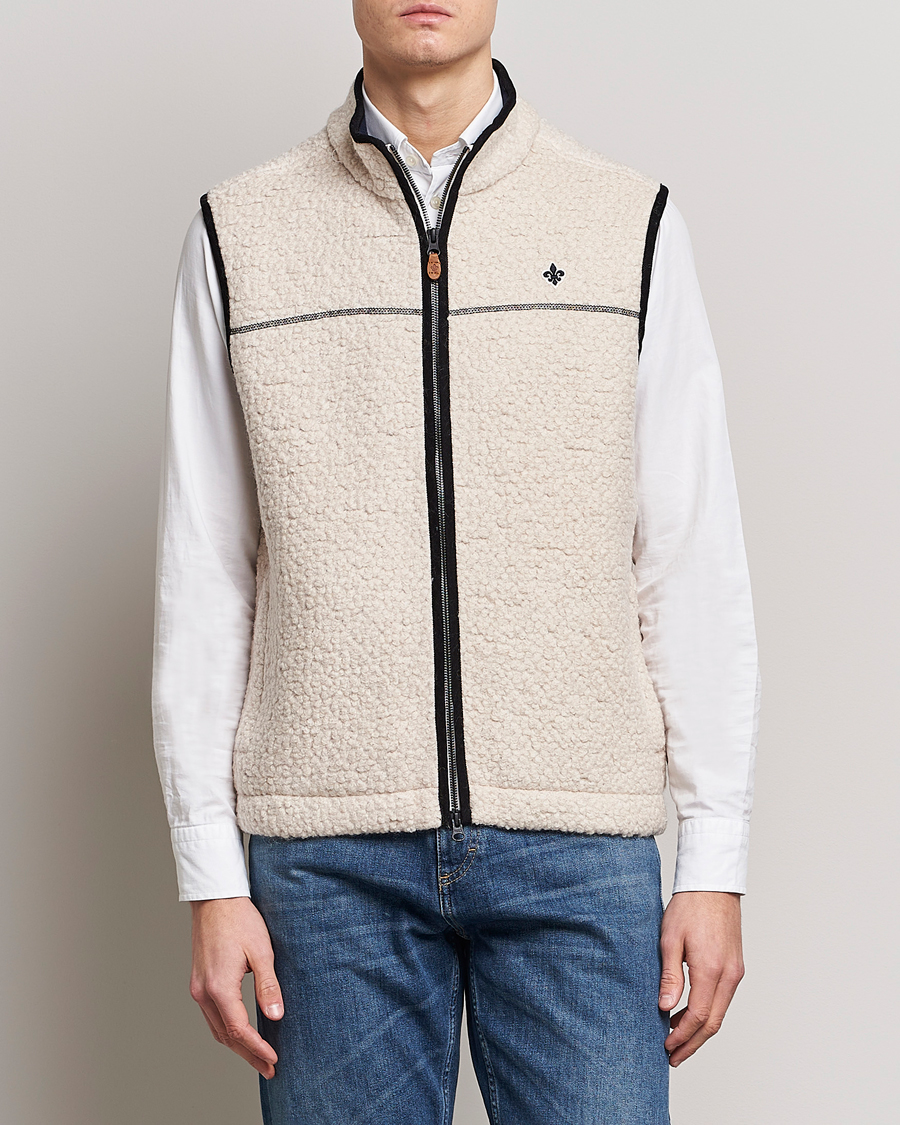 Herr | Västar | Morris | Whitfield Pile Vest White