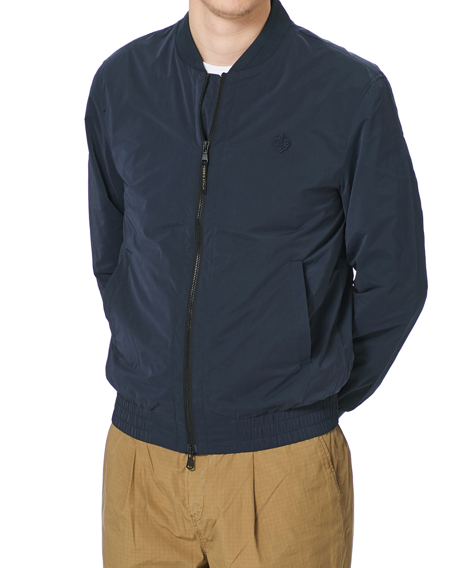 Herr | Jackor | Morris | Nicolas Nylon Bomber Jacket Old Blue