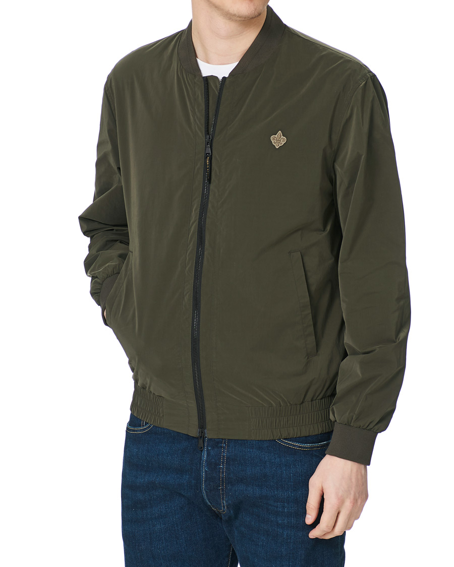 Herr | Jackor | Morris | Nicolas Nylon Bomber Jacket Olive