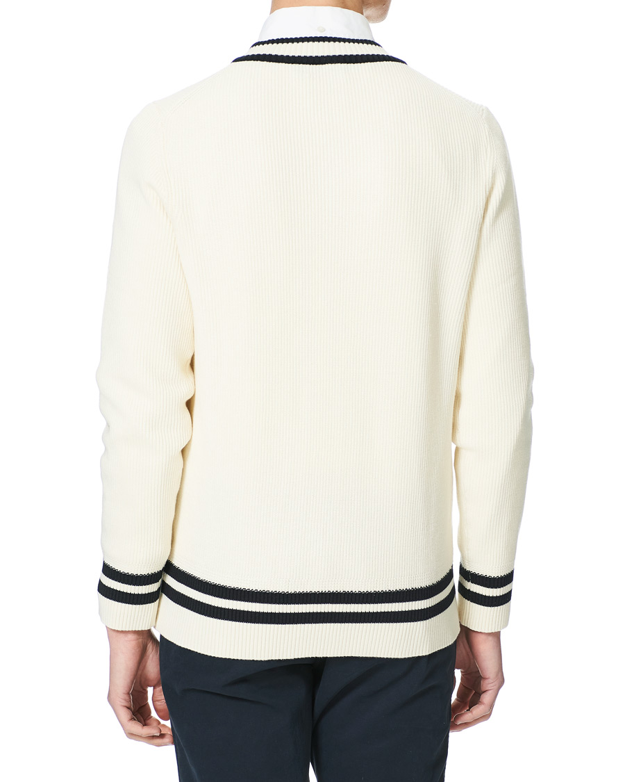Herr | Tröjor | Morris | Willoughby V-Neck Cricket Sweater Off White