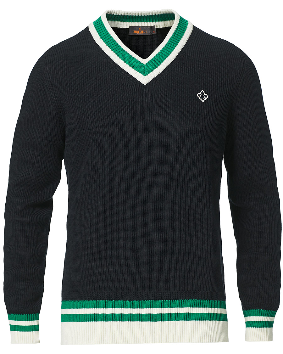 Herr | Tröjor | Morris | Willoughby V-Neck Cricket Sweater Navy