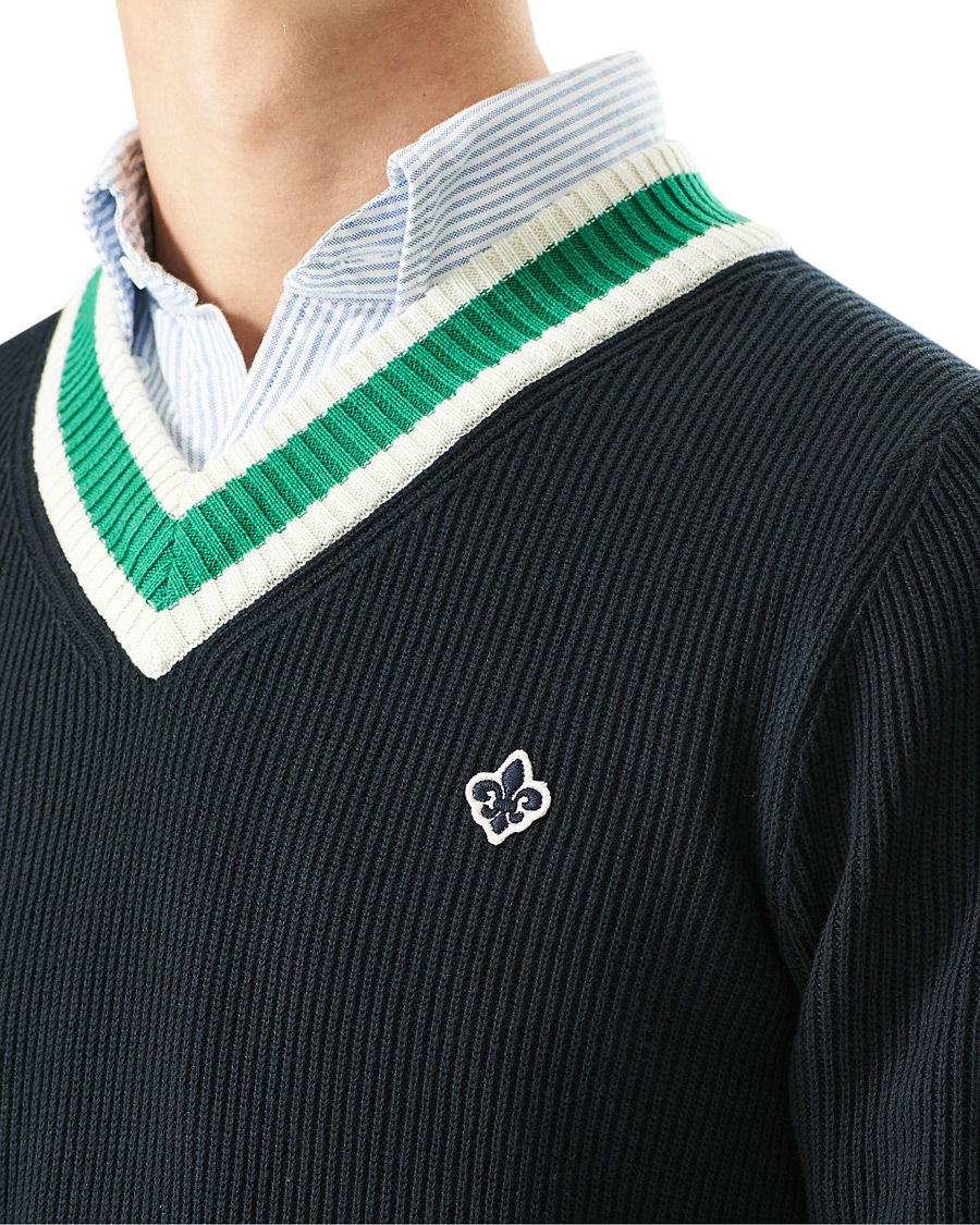 Herr | Tröjor | Morris | Willoughby V-Neck Cricket Sweater Navy
