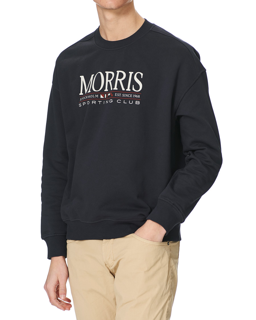 Herr | Tröjor | Morris | Buxton Logo Sweatshirt Navy
