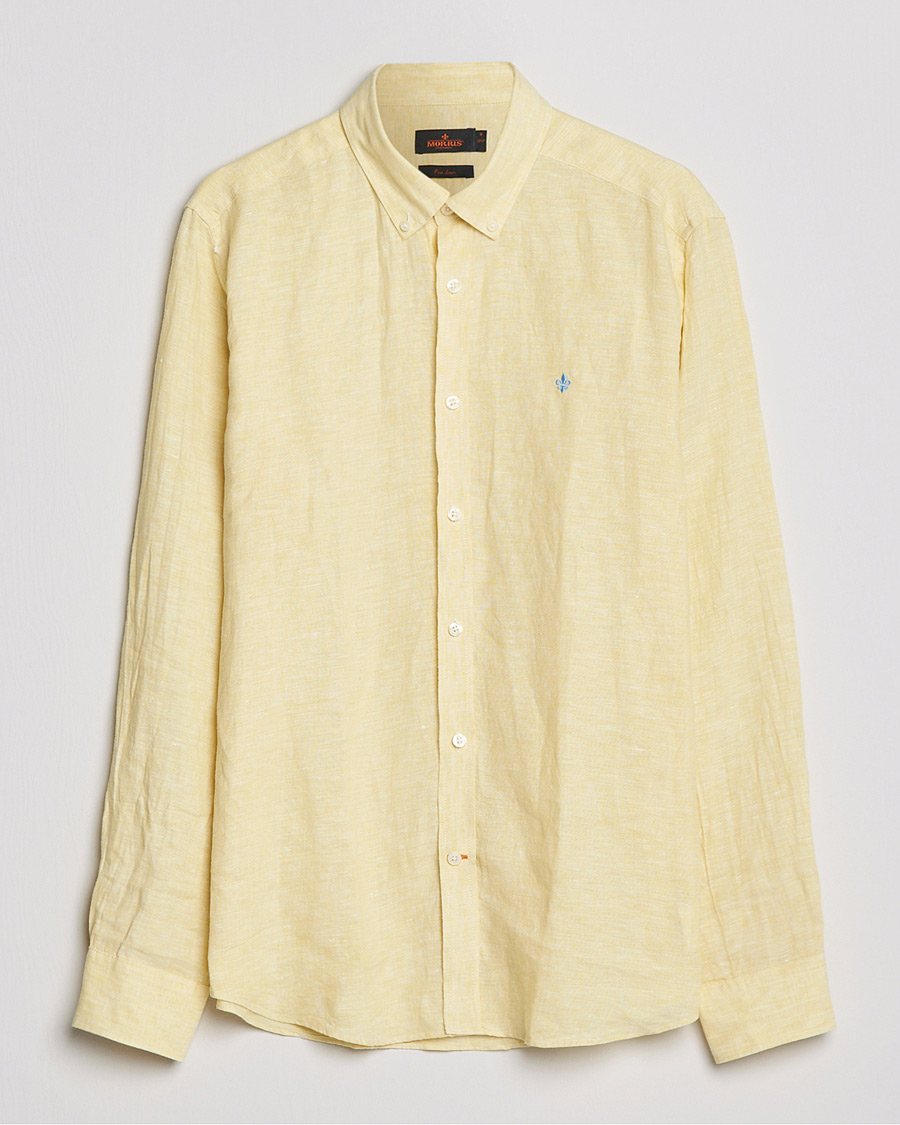 Herr | Skjortor | Morris | Douglas Linen Shirt Yellow