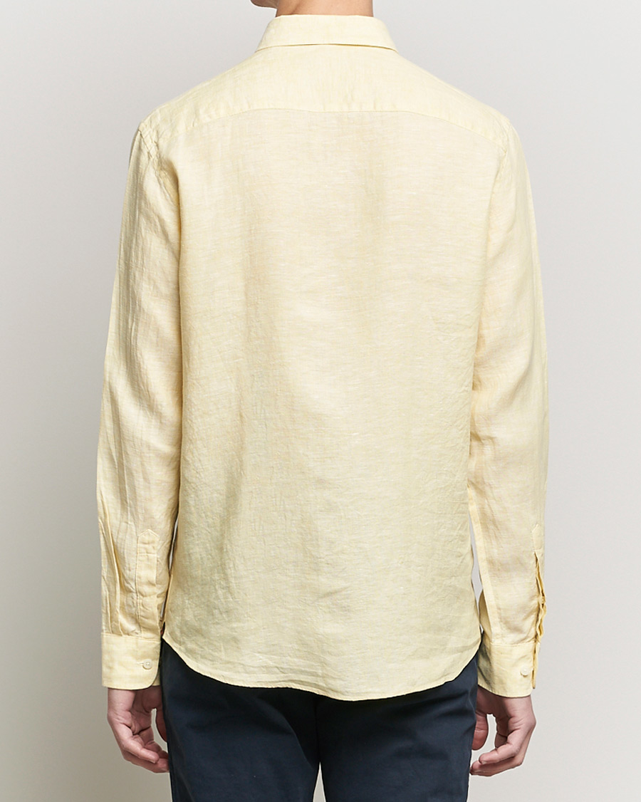 Herr | Skjortor | Morris | Douglas Linen Shirt Yellow
