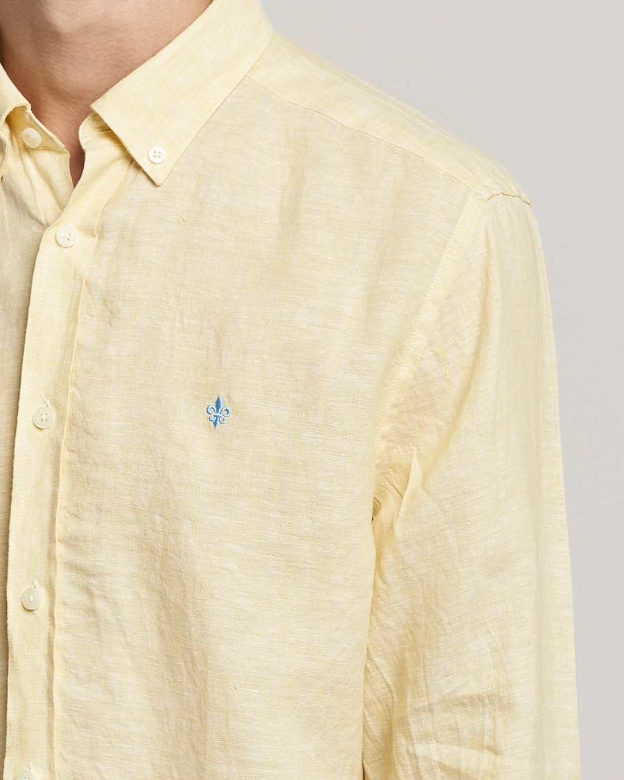 Herr | Skjortor | Morris | Douglas Linen Shirt Yellow