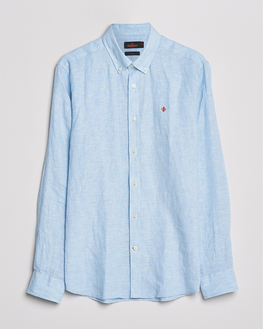 Herr | Skjortor | Morris | Douglas Linen Shirt Light blue