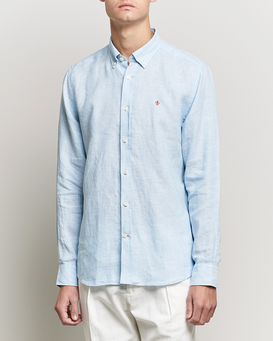 Herr | Skjortor | Morris | Douglas Linen Shirt Light blue