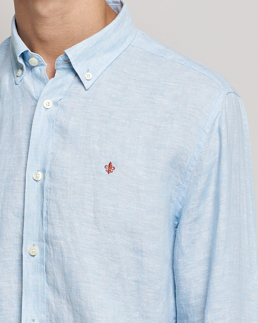 Herr | Skjortor | Morris | Douglas Linen Shirt Light blue