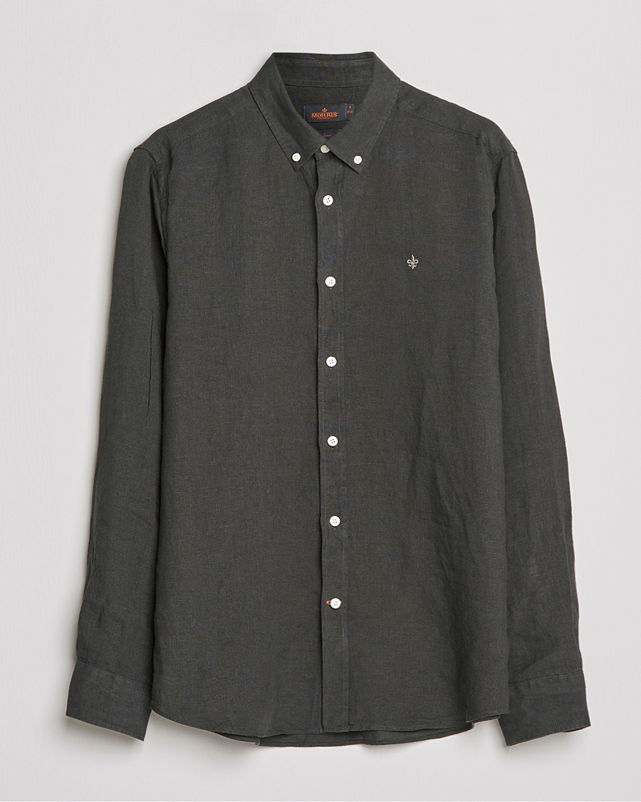 Herr | Skjortor | Morris | Douglas Linen Shirt Moss Green