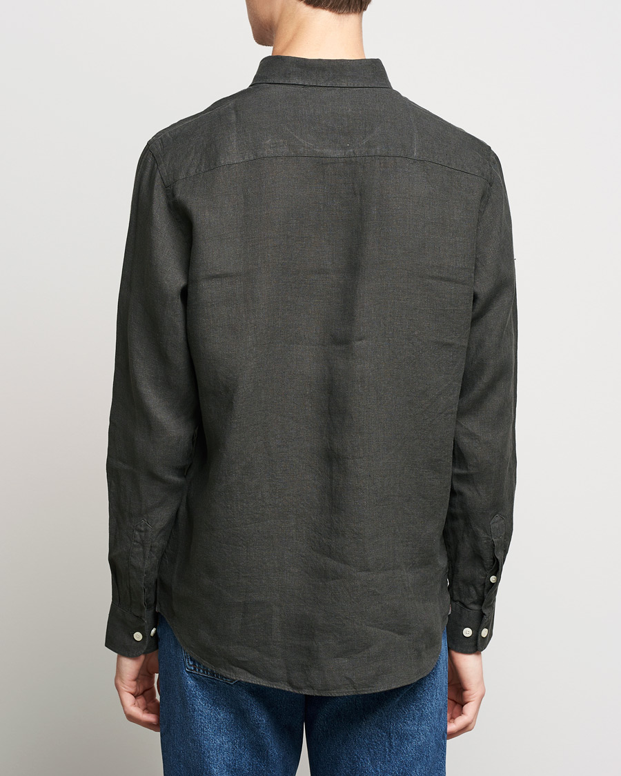 Herr | Skjortor | Morris | Douglas Linen Shirt Moss Green