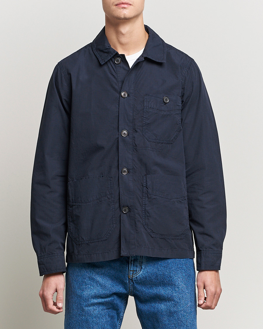Herr | Skjortor | Morris | Morley Ripstop Shirt Jacket Old Blue