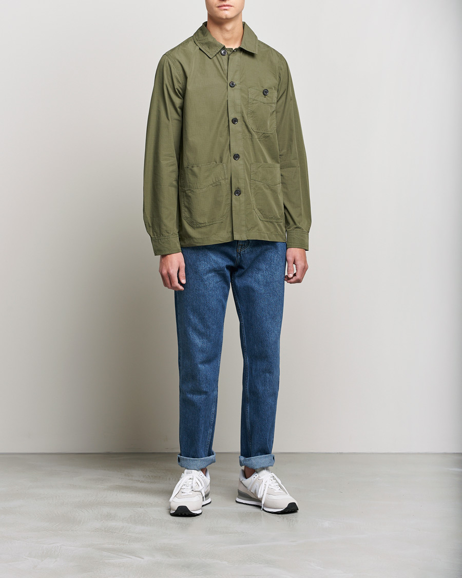 Herr | Skjortor | Morris | Morley Ripstop Shirt Jacket Olive