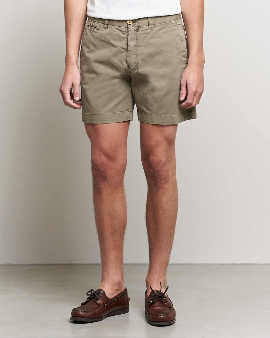 Herr | Preppy Authentic | Morris | Light Twill Chino Shorts Olive