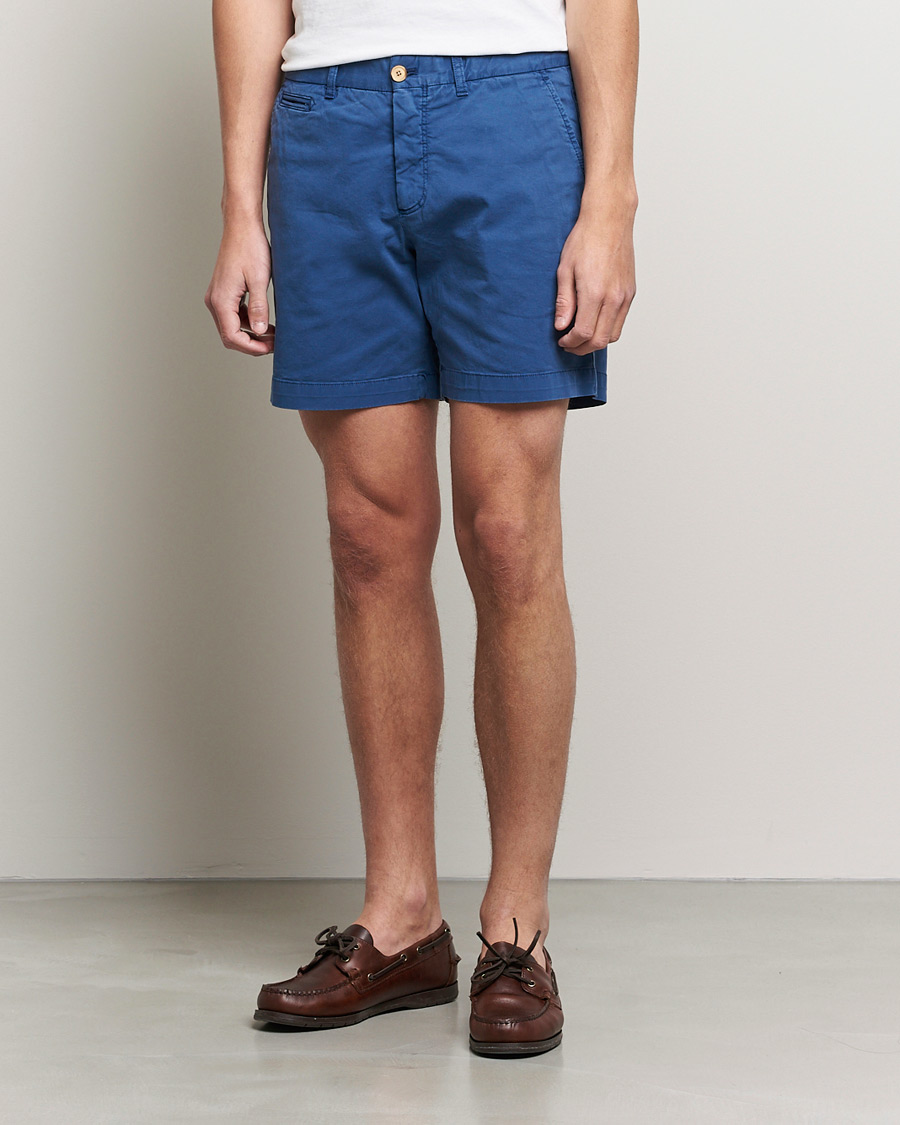 Herr | Shorts | Morris | Light Twill Chino Shorts Blue