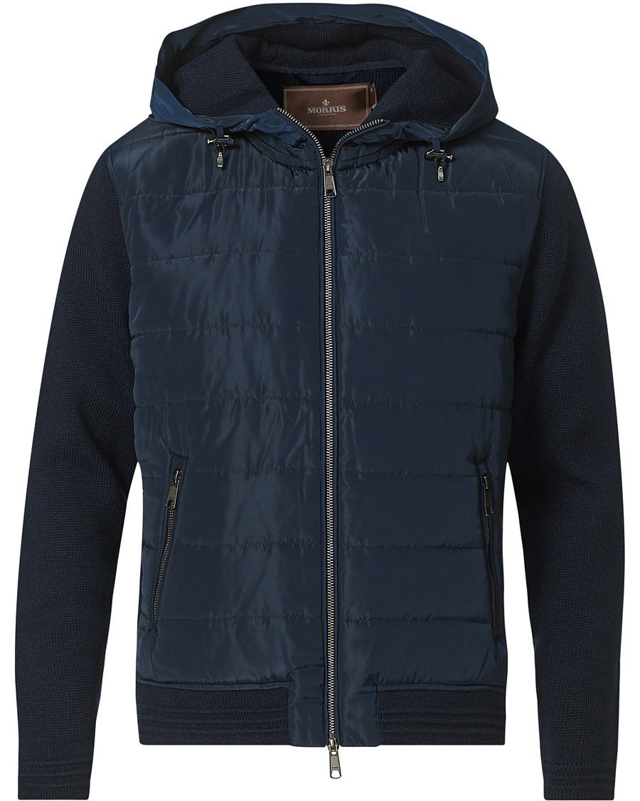 Herr | Jackor | Morris Heritage | Remington Knitted Hybrid Jacket Navy