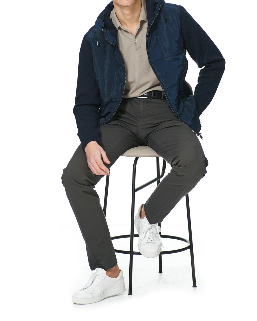 Herr | Jackor | Morris Heritage | Remington Knitted Hybrid Jacket Navy