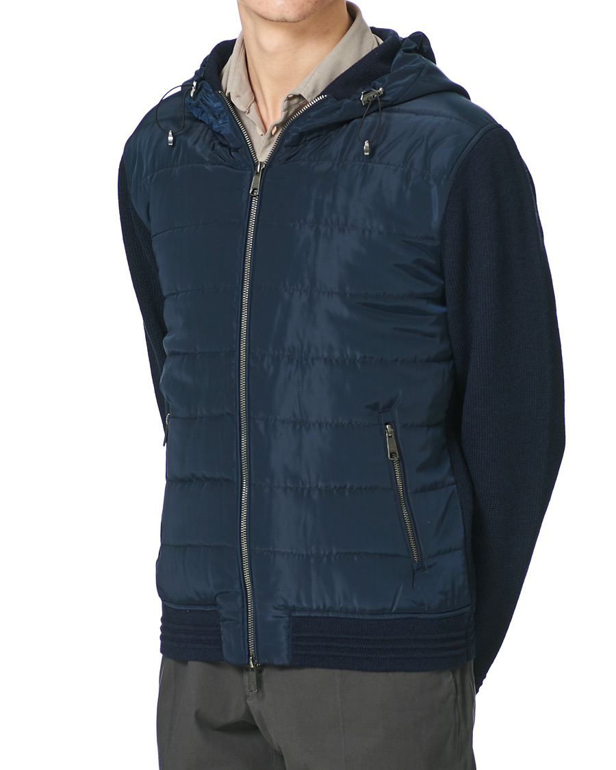 Herr | Jackor | Morris Heritage | Remington Knitted Hybrid Jacket Navy