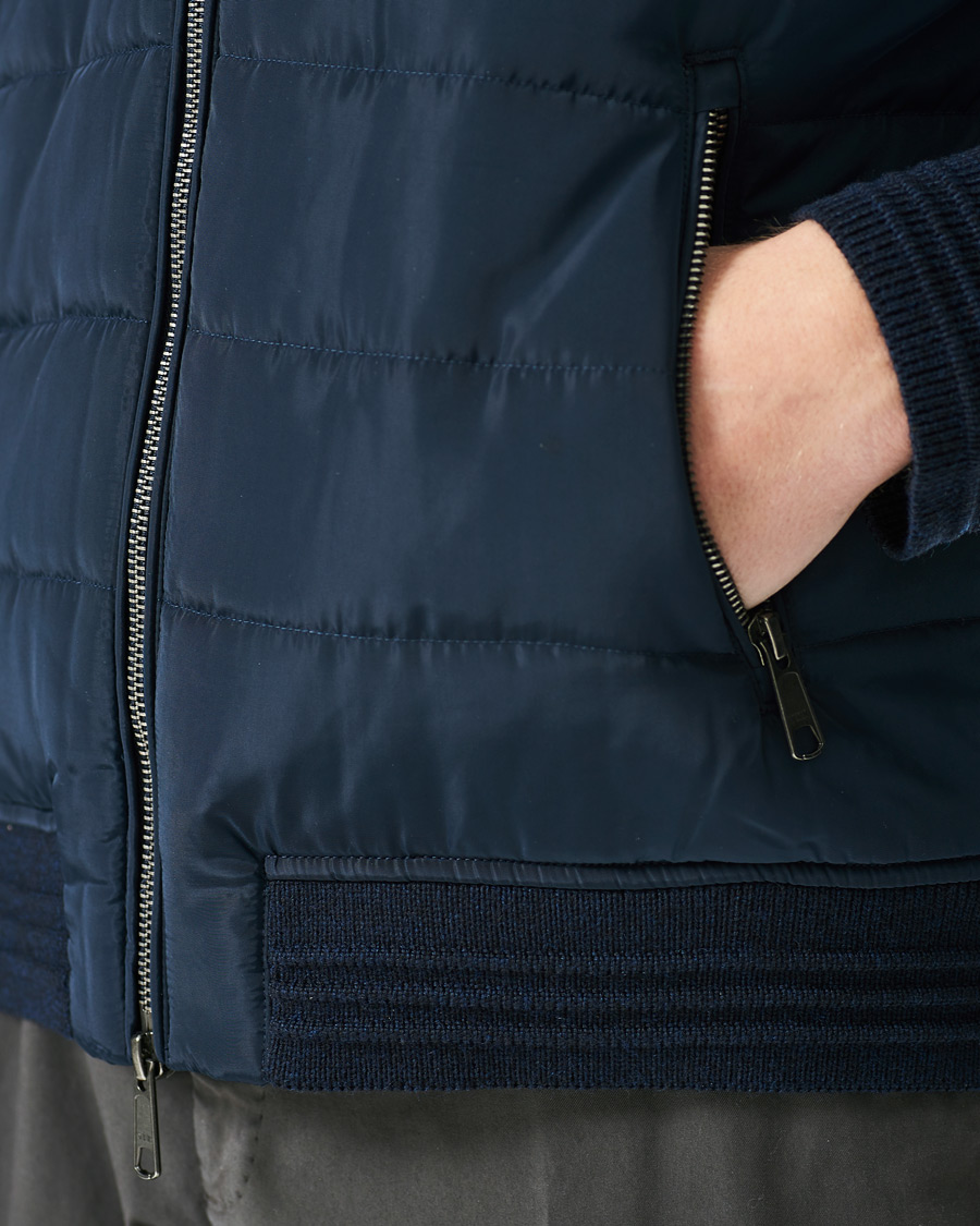 Herr | Jackor | Morris Heritage | Remington Knitted Hybrid Jacket Navy