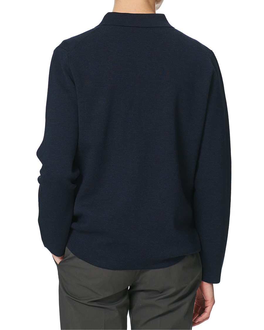 Herr | Tröjor | Morris Heritage | Knitted Shirt Jacket Navy