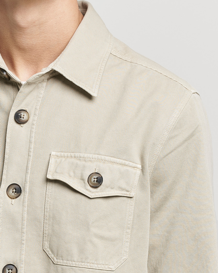 Herr | Skjortor | Morris | Sanford Light Cotton Overshirt Beige