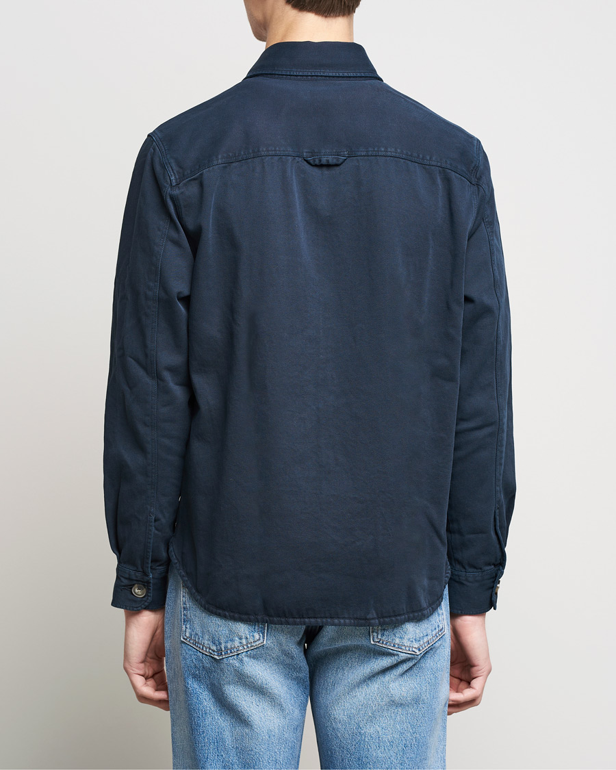 Herr | Skjortor | Morris | Sanford Light Cotton Overshirt Navy