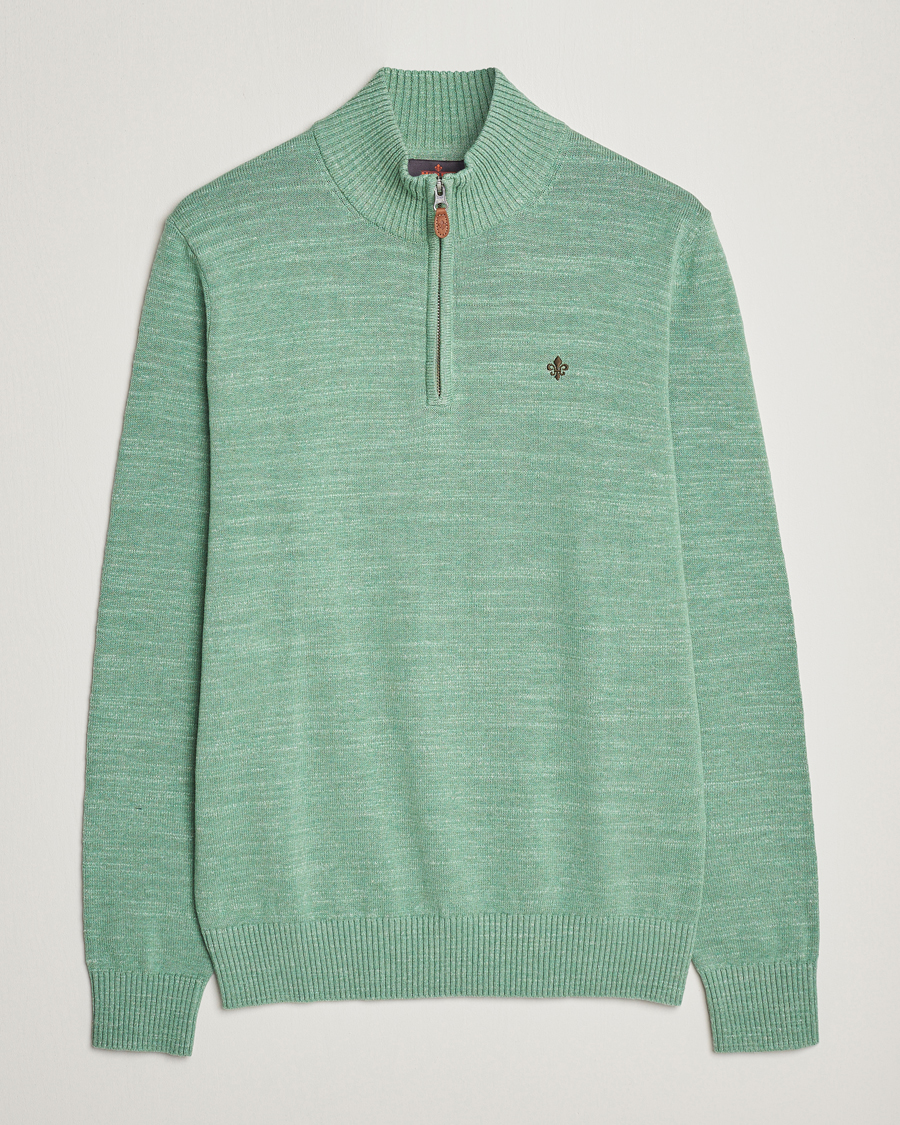 Herr | Tröjor | Morris | Randall Cotton Half Zip Green