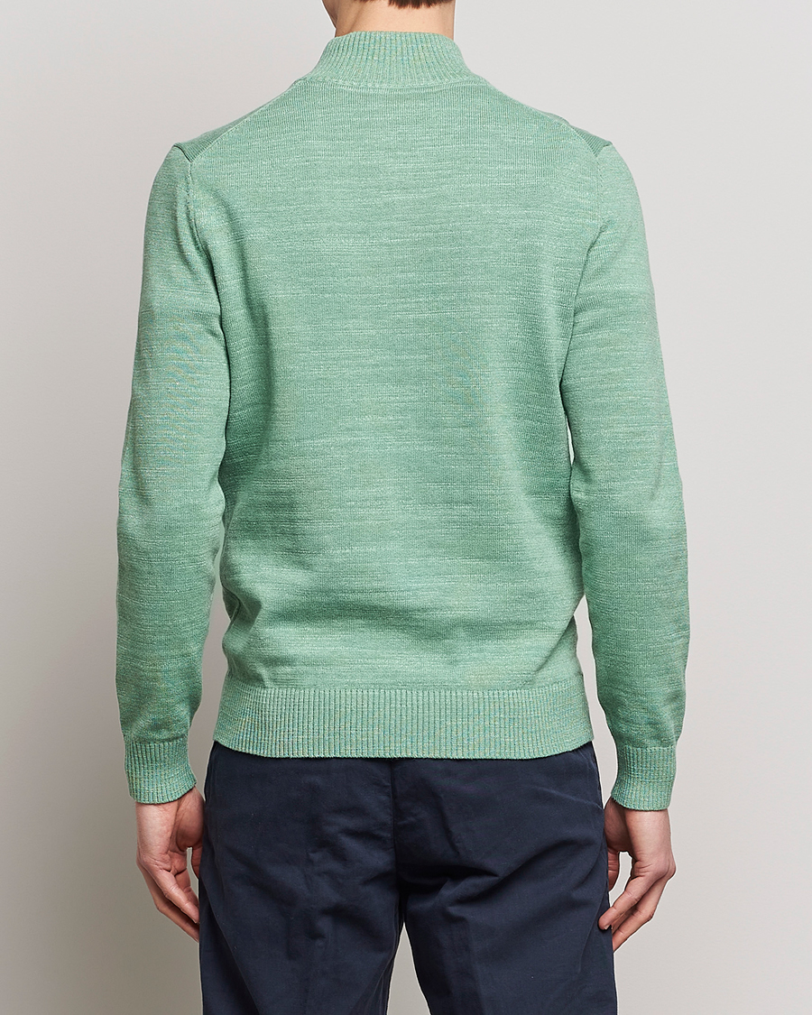 Herr | Tröjor | Morris | Randall Cotton Half Zip Green