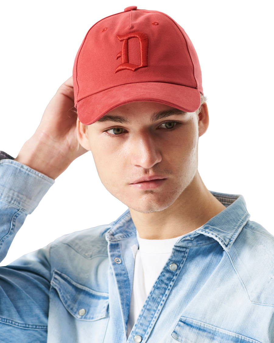 Herr | Dondup Logo Cap Washed Red | Dondup | Logo Cap Washed Red