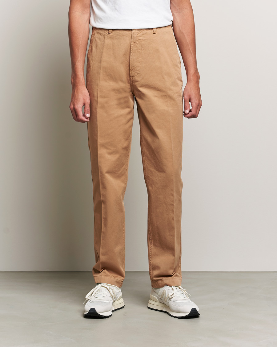 Herr | Preppy Authentic | Drake's | Cotton Flat Front Chino Tobacco