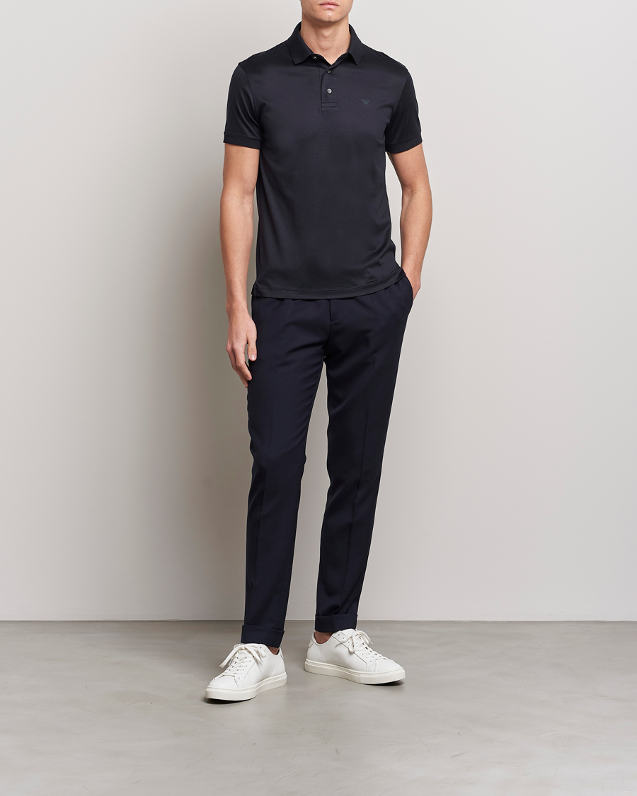 Herr | Pikéer | Emporio Armani | Cotton Tencel Polo Navy