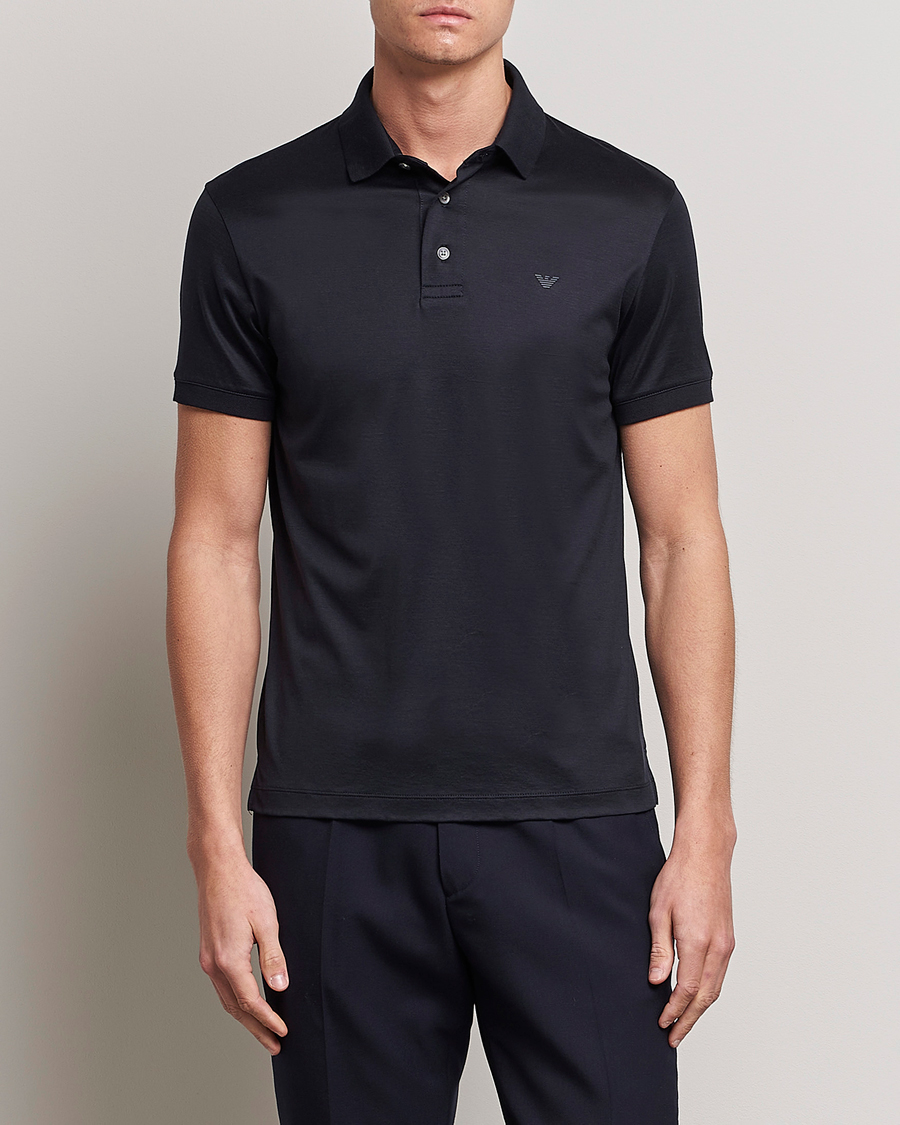 Herr |  | Emporio Armani | Cotton Tencel Polo Navy