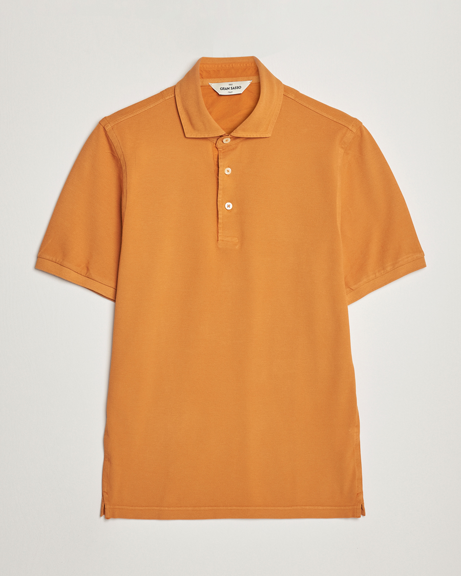Herr | Pikéer | Gran Sasso | Washed Polo Orange