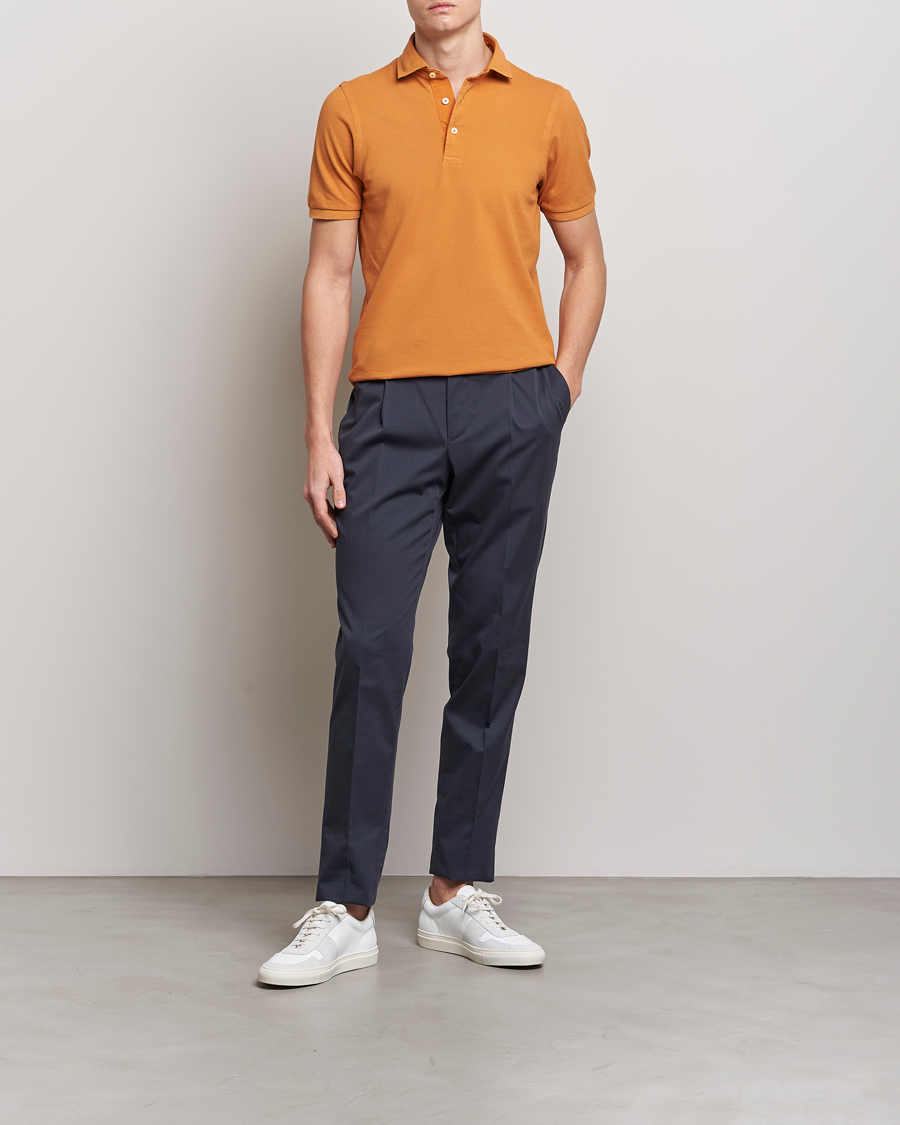 Herr | Pikéer | Gran Sasso | Washed Polo Orange