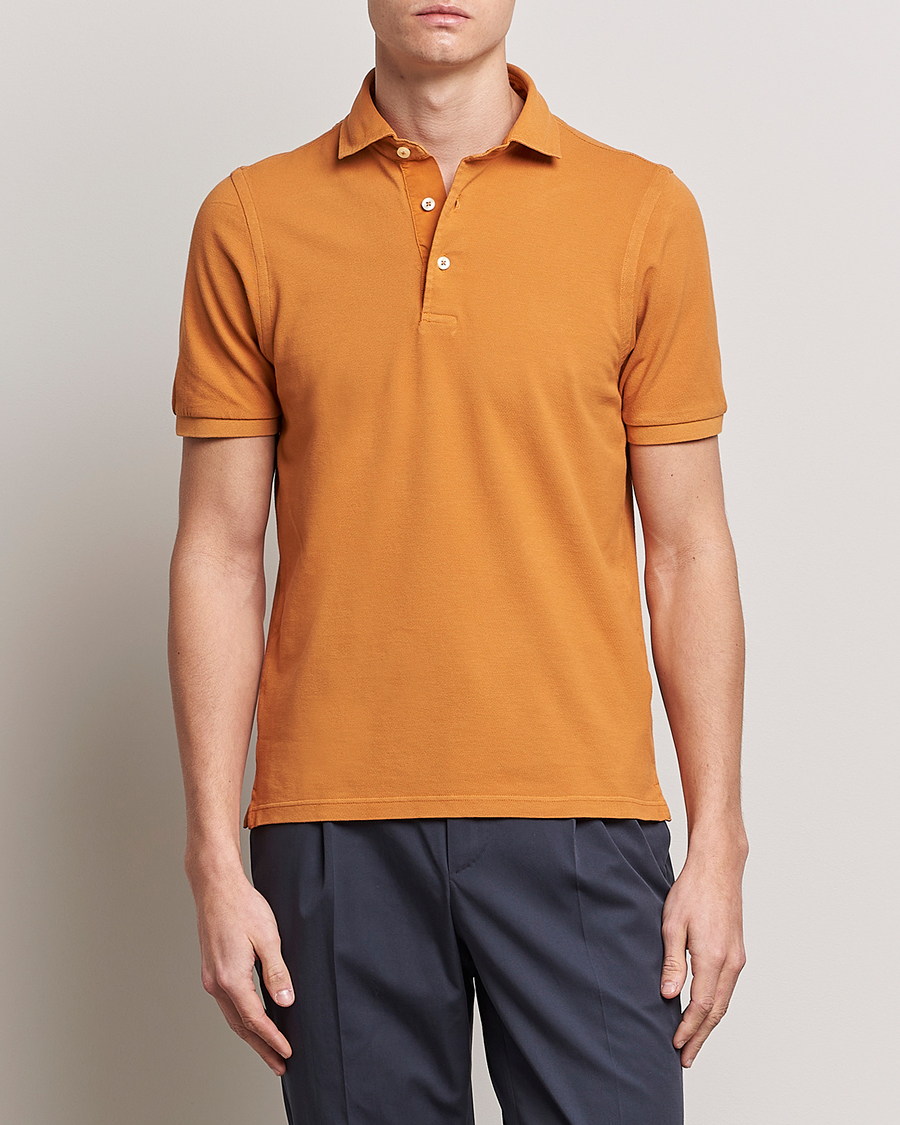 Herr | Pikéer | Gran Sasso | Washed Polo Orange