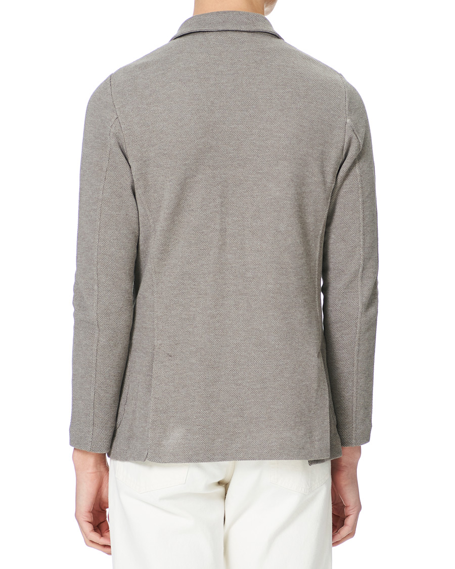 Herr | Kavajer | Gran Sasso | Structured Cotton/Linen Blazer Grey/Brown