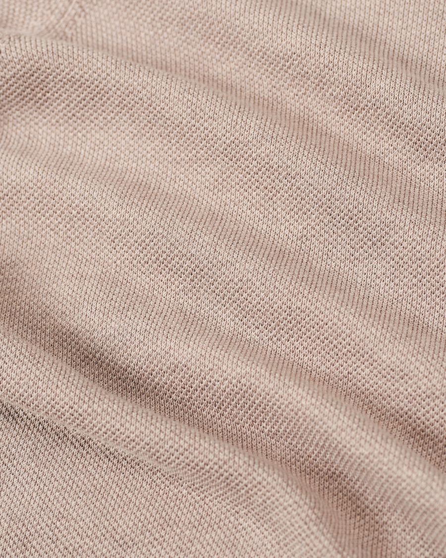 Herr | Pikéer | Gran Sasso | Knitted One Piece Collar Polo Beige