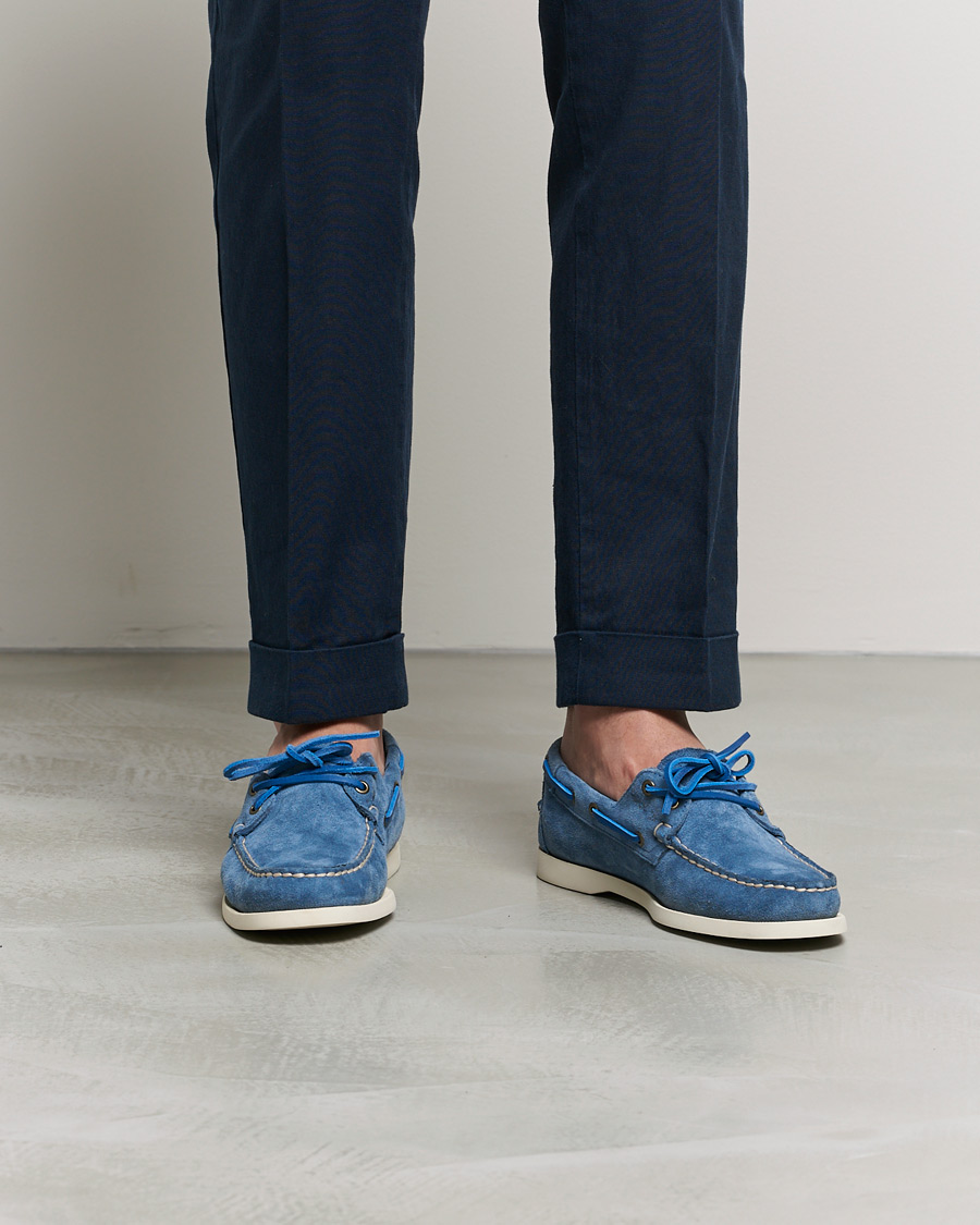 Herr | Sebago Docksides Suede Boat Shoe Indigo | Sebago | Docksides Suede Boat Shoe Indigo