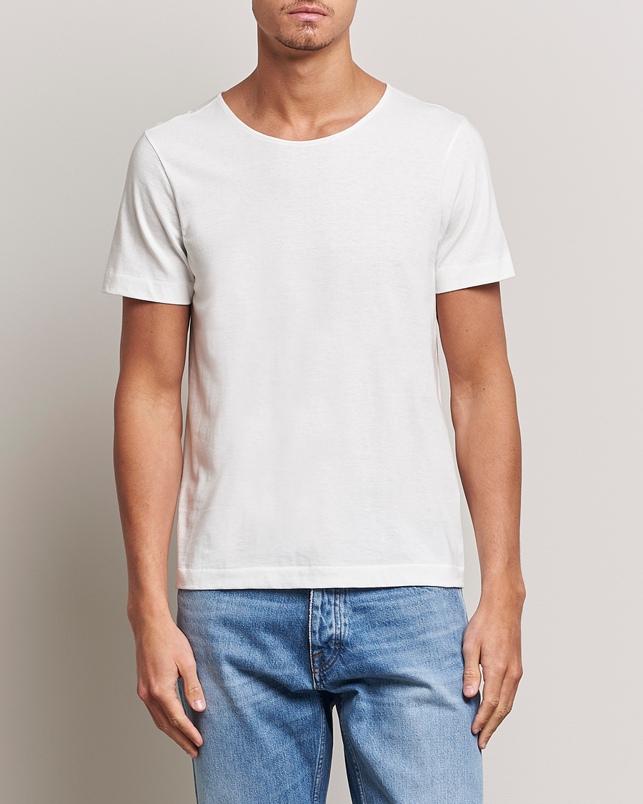 Herr | Kortärmade t-shirts | Merz b. Schwanen | 1920s Loopwheeled T-Shirt White