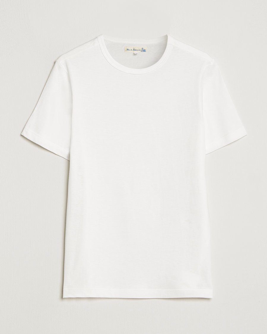 Herr | T-Shirts | Merz b. Schwanen | 1950s Classic Loopwheeled T-shirt White