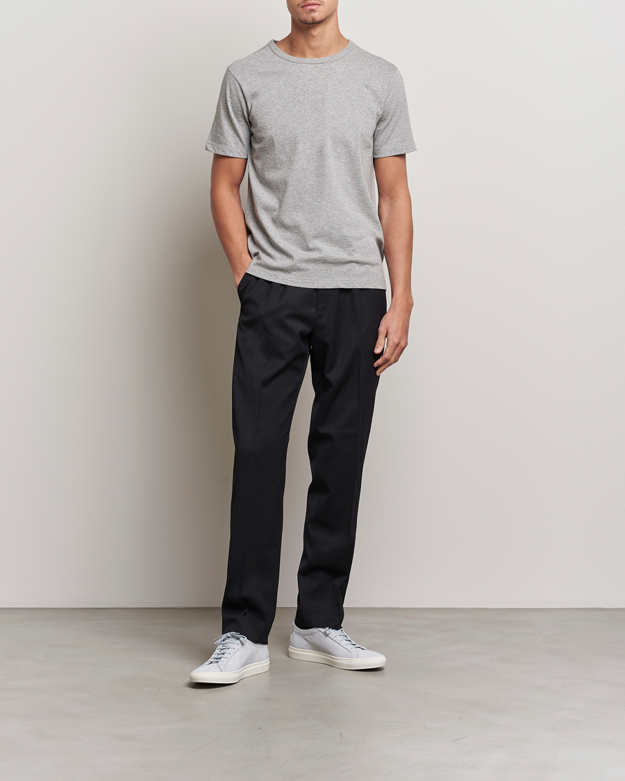 Herr | T-Shirts | Merz b. Schwanen | 1950s Classic Loopwheeled T-Shirt Grey Melange