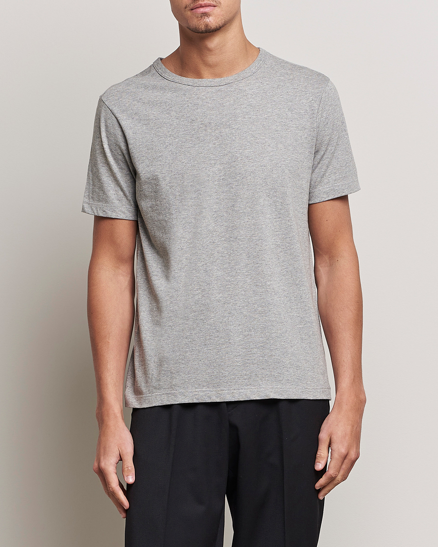 Herre | Kortærmede t-shirts | Merz b. Schwanen | 1950s Classic Loopwheeled Tee Grey Mel