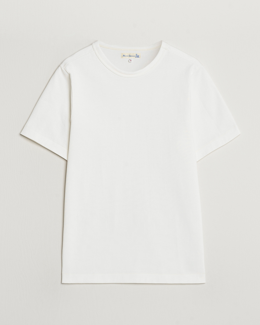 Herr | T-Shirts | Merz b. Schwanen | Relaxed Fit Loopwheeled T-Shirt White